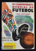 1950 World Cup England v Chile football programme containing information regarding various teams^