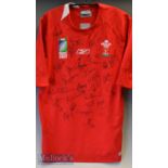 2007 RWC Wales fully signed replica rugby jersey: Exc