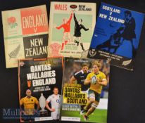 1963-2017 The UK Down Under Rugby Programmes (5): New Zealand v England (1st Test) 1963^ Wales (