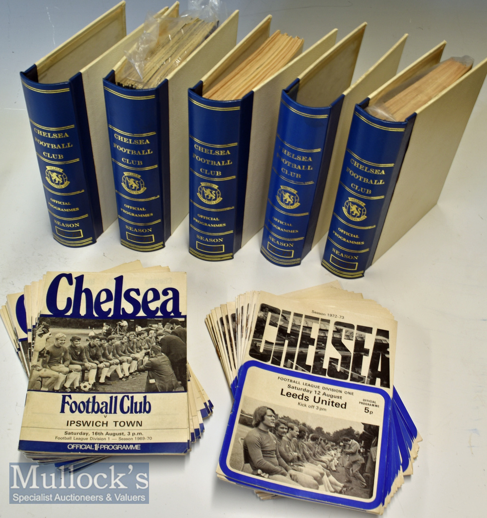 Collection of Chelsea 1969-74 home football programmes including 69/70 complete season^ league and