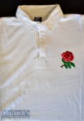 1989 Brian Moore England v Wales Match worn Rugby Jersey: Nike 44” No. 2 Jersey^ with small gold-