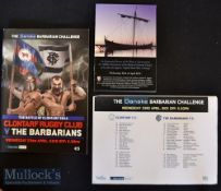 2014 Clontarf v Barbarians Rugby Programme: Large dramatic packed issue for a rare game for the