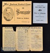 Rare 1905/1930 Rugby items (3): Neat pictorial Souvenir Booklet for the Original All Blacks historic