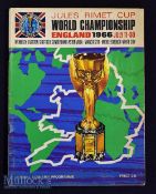 1966 World Cup Tournament Football Programme date July 11-30^ watermark to cover and few internal