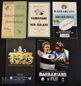 1948-2015 Barbarians v Tourists Rugby Programmes (5): The issues from games v Australia (1st such