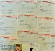 Manchester United Official Letters: Seventeen letters a reply from the club dated 1970 / 1980 all