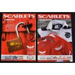 2008-9 Scarlets Last and First Rugby Programmes (2): Glossy collectable editions for the last