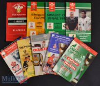 1985-2002 WRU Cup Final Rugby Programmes (9): Editions from 1985^ 1993^ 1995^ 1997^ 1999-2002
