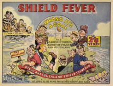 1950 NZ Rugby Brochure ‘Shield Fever’: Most attractive famously colourful cartoon-covered thick