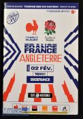 Rare 2020 France V England Rugby Programme: Sadly only a small quantity were again made available by