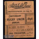 Very rare 1896 Canterbury (NZ) Rugby Union Annual: Astonishingly clean and in good order^ a compact^