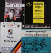 Rugby Cup Programme Trio ‘plus’ (4): Issues for the UAU Final at Twickenham 1973^ Loughborough v