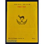 1965 New Zealand v S Africa Test Rugby Programme: Striking gold cover for this Wellington 1st Test