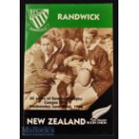 1988 Special Randwick (Sydney) v New Zealand Rugby Programme: For their 65th anniversary^ the