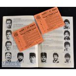 1982 Cardiff v NZ Maoris Signed Rugby Programme and Tickets: With slight pocket fold but also with