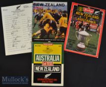 1986 New Zealand v Australia Rugby Test Programmes (3): All three issues from the clashes at