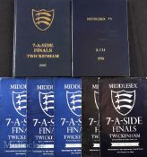 Middlesex Sevens Rugby Programmes incl 2 bound VIPs (7): 3 x 1956^ 1 x 1963 & 1964 standard issue^