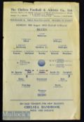 1953/54 Chelsea Public Trial Match football programme date 10 Aug Blues v Reds^ single sheet^