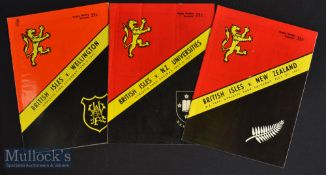 1971 British & Irish Lions Rugby programmes (3): All at Wellington^ v Wellington^ New Zealand