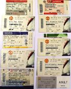 Selection of 2010/11 Manchester United premier league football match tickets homes (18) and aways (