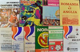 Selection of Foreign International football programmes to include 1960 Luxembourg v England^ 1983