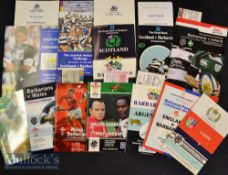 1977-2007 Barbarians v International Teams Rugby Programmes^ Menus and Tickets (12): Marvellous