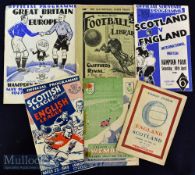 Selection of 1940s Football Programmes To include 1947 Great Britain v Europe^ England v Scotland (