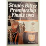 Premiership Final Programme 1993: Large glossy issue for Wigan v St Helen’s at Old Trafford.