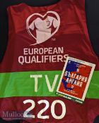 2019 Bulgaria v England Photographer’s Bib from the match in Sofia - the first ever International to