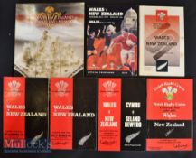 Wales v NZ Rugby Programmes 1972-2005 (7): Issues from 1972^ 1974^ 1978^ 1980 Centenary^ 1989^