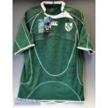 2007 RWC Ireland fully signed replica rugby jersey: Exc