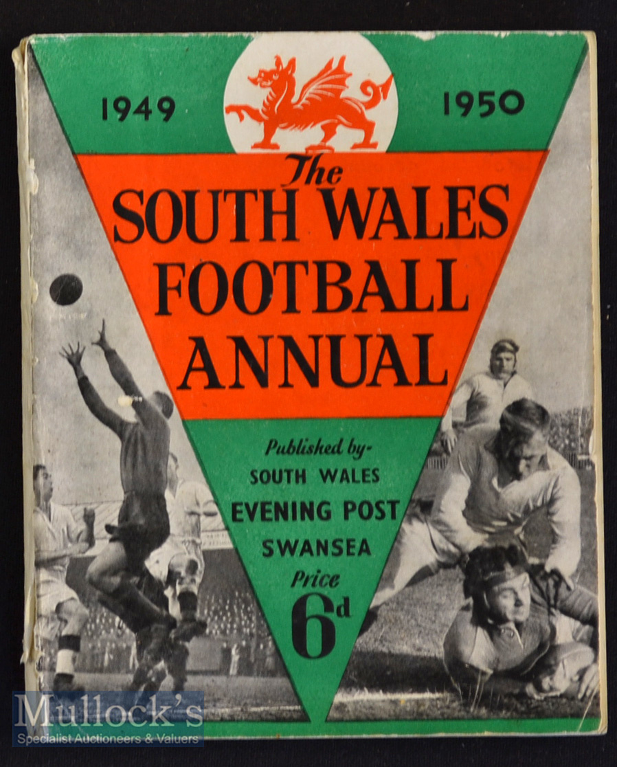 Scarce 1949-50 Welsh Rugby & Football Handbook: Neat^ compact packed South Wales Evening Post