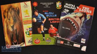 1997 British & Irish Lions in SA Rugby Programmes (3): Trio from the from the matches v Blue