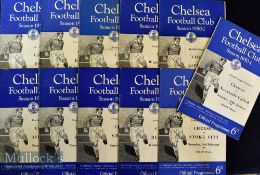 1950/51 Chelsea home football programmes incl’ Newcastle United^ Stoke City^ Blackpool^ Charlton