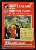 1983 British & Irish Lions in NZ Rugby Test Programmes (4+): All four issues from Christchurch^