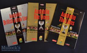 2001 British & Irish Lions in Australia Test Rugby Programmes (3): All three large glossy test