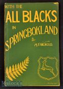 Rugby Book^ With the All Blacks in Springbokland^ 1928: Lovely example of the softback-coloured-