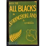 Rugby Book^ With the All Blacks in Springbokland^ 1928: Lovely example of the softback-coloured-