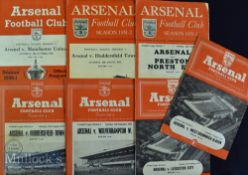Selection of 1950s Arsenal home football programmes to include 50 v Manchester United^ 51 v