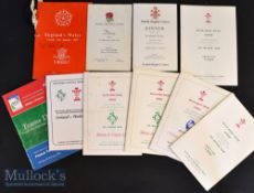 1959-2004 WRU/RFU/IRFU Dinner Menus (10): Issues from the post-match dinners for Wales v England