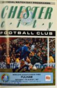 Bound 1990/91 and 1991/92 Chester City FC home football programmes from their time playing at