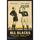Scarce 1949 All Blacks SA Tour Souvenir Booklet: Neat compact colour-covered 40 small paged United
