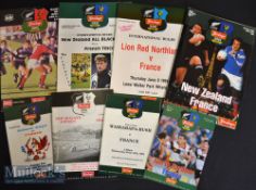 1994 France in New Zealand Rugby Programmes (8): Full set^ every issue^ some large format^ from