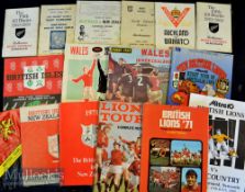 1959/89 British Lions & Wales Down Under etc Rugby Programmes (14): 1959 Lions v NZ Maori; 1963-4