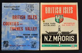 1971 British & Irish Lions to New Zealand Rugby Programmes (2): Large illustrated issues from the