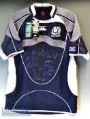 2007 RWC Scotland fully signed replica rugby jersey: Exc