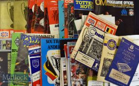 Assorted 1960s onwards of British Clubs in European Competitions football programmes to include 63