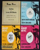 1974 New Zealand in Australia etc Rugby Programmes (4): the attractive Rugby News editions for the