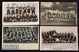 Scarce Rugby Postcard Selection 1 (4): Four different b/w photographic postcards of the 1906-7 S
