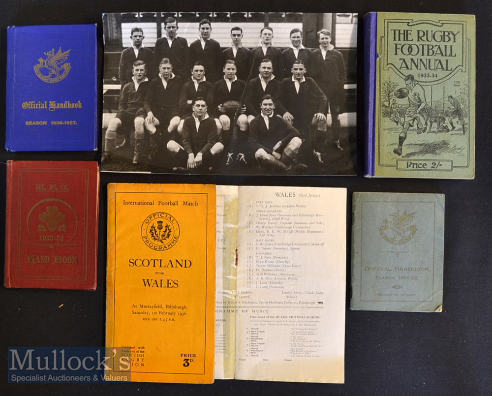 Scarce Cliff Jones Rugby Selection: Items formerly the property of 1930s Cambridge^ Cardiff^ Wales &